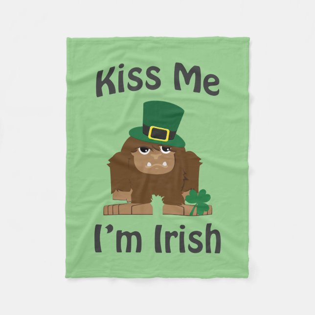 Manta Polar Bésame, soy irlandés. (Anverso)