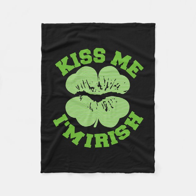 Manta Polar Bésame soy irlandés (Anverso)