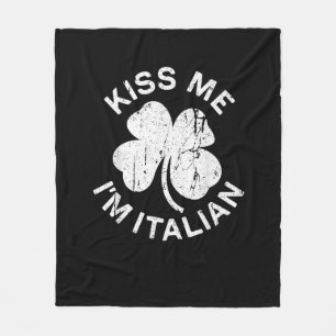 Manta Polar Bésame soy la camiseta italiana Saint Patrick Day 