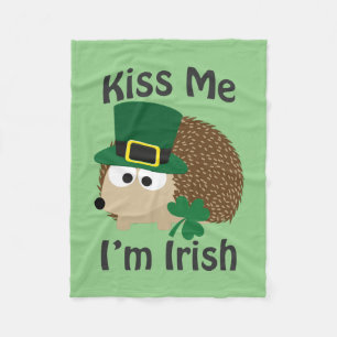 Manta Polar Bésame, soy un hedgehog irlandés