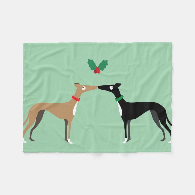 Manta Polar Beso del perro (Frente (Horizontal))