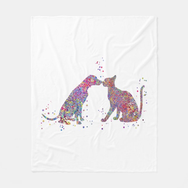 Manta Polar Besos para gatos y perros (Anverso)