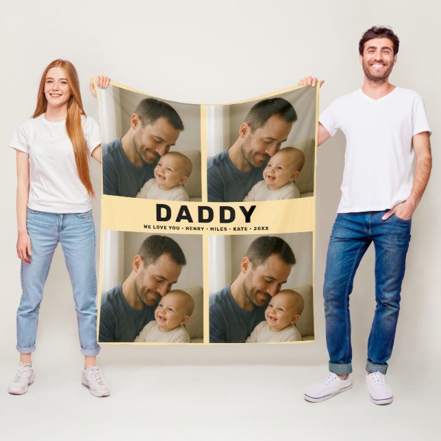 Manta Polar Best Dad Ever Custom Photo | Personalized Father’s (In situ)
