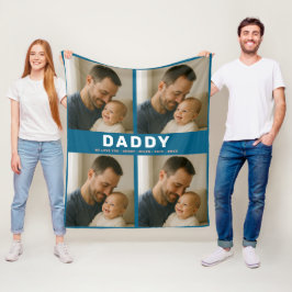 Manta Polar Best Dad Ever Custom Photo | Personalized Father’s