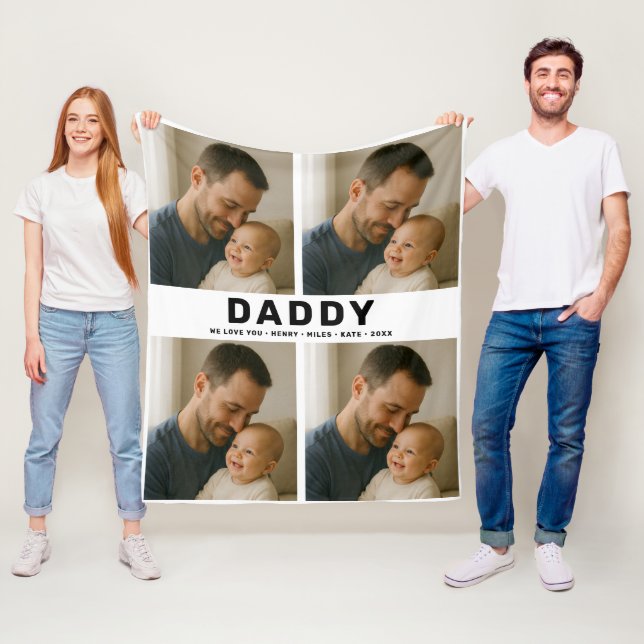 Manta Polar Best Dad Ever Custom Photo | Personalized Father’s (In situ)