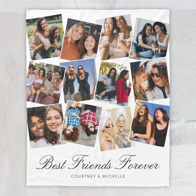 Manta Polar Best Friends Forever 12 Photo Collage (Subido por el creador)
