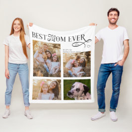 Manta Polar Best Mom Ever 4 Photos Heart Mothers Day Gifts