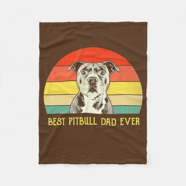 Manta Polar Best Pitbull Dad Ever Pitbull Dog Lovers Fathers (Anverso)
