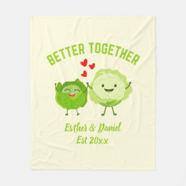 Manta Polar BETTER TOGETHER Cute Cabbage Valentine Couples