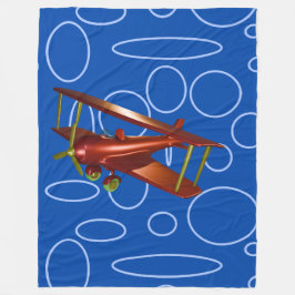 Manta Polar Bi-plano rojo en círculos azules