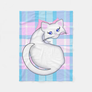 Manta Polar Bianca Toon Kitty Blanket