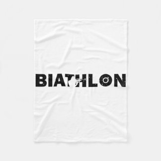 Manta Polar Biatlón Divertido Biatleta Disparando Esquí Objeti