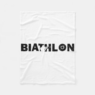 Manta Polar Biatlón Divertido Biatleta Tiro Esquiando Objetivo
