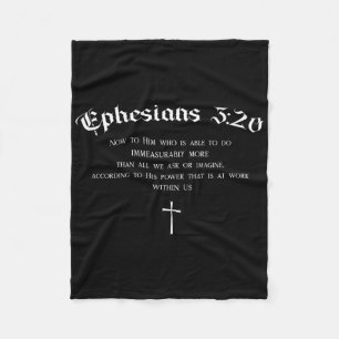 Manta Polar Biblia cristiana versus efesios 3_20 grito de pode