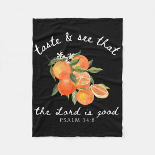 Manta Polar Biblia de flores de fruta Naranja cristiana versus
