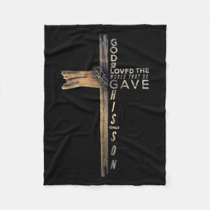 Manta Polar Biblia de la Cruz Cristiana John 3_16