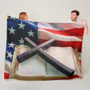 MANTA POLAR BIBLIA Y CRUZ DE LA BANDERA