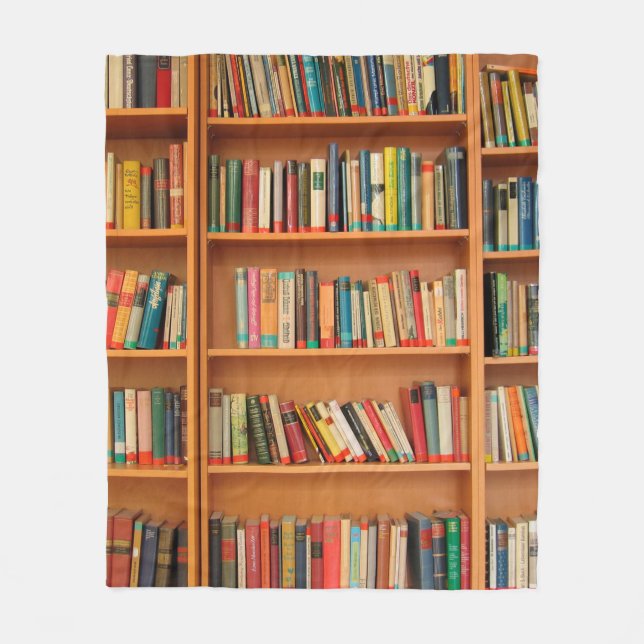 Manta Polar Biblioteca de libros Librería Lectura de Bookworm (Anverso)