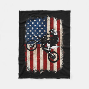 Manta Polar Bicicleta Bandera Americana Motocross Biker 4 De J
