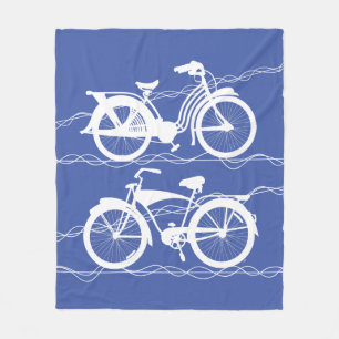 Manta Polar Bicicleta Bicicleta Blanco Fleece Blanket