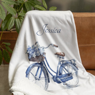 Manta Polar Bicicleta en el personalizable azul Delft