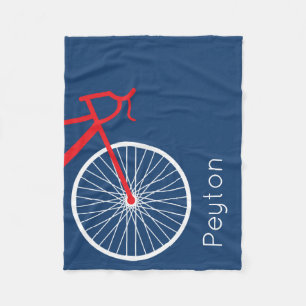 Manta Polar Bicicleta roja y blanca