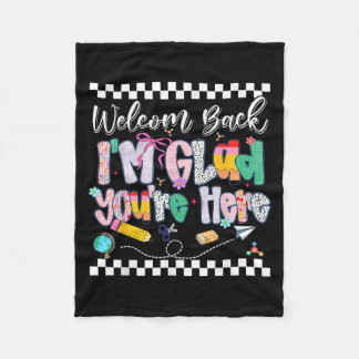 Manta Polar Bienvenida Preppy De Vuelta Estoy Contento De Que