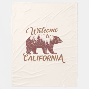 Manta Polar Bienvenidos a California Bear