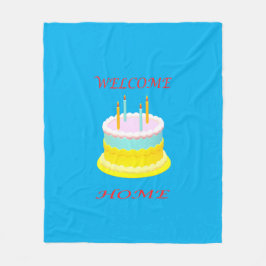 Manta Polar Bienvenidos a casa azul marino profundo con un pas