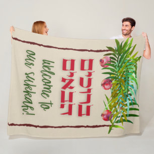 Manta Polar ¡Bienvenidos a Nuestro Sukkah! Decoración de S