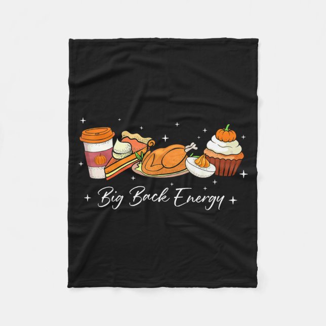 Manta Polar Big Back Energy Funny Thanksgiving Dinner Turkey L (Anverso)