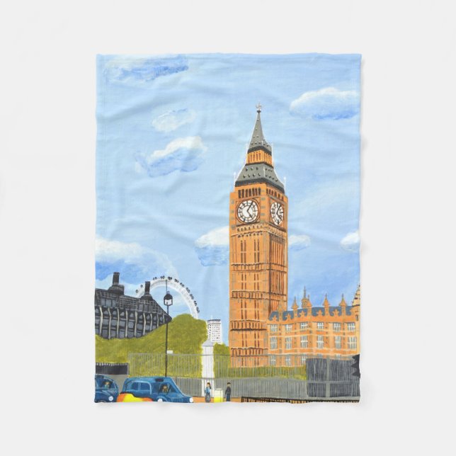 Manta Polar Big Ben London Fleece Blanket (Anverso)