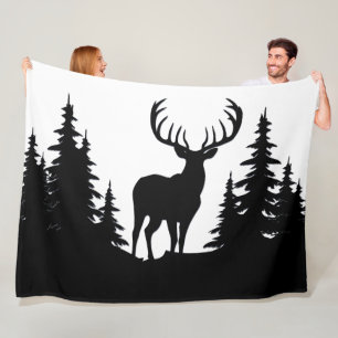 Manta Polar Big Buck Entre El Vector De Árbol De Pino