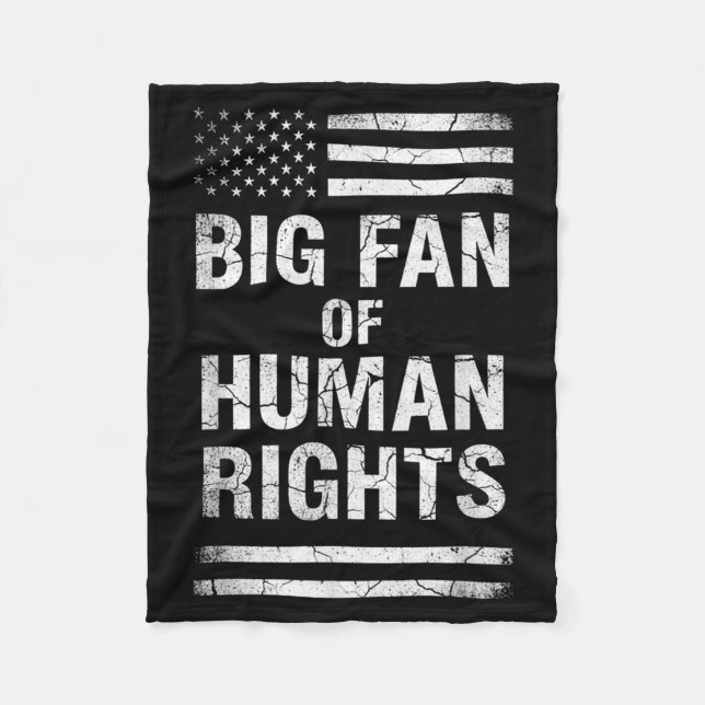 Manta Polar Big Fan Of Human Rights Distressed American Flag A (Anverso)