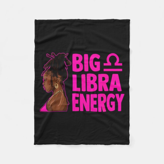 Manta Polar Big Libra Energy Birthday Loc'd Woman Zodiac Bday  (Anverso)