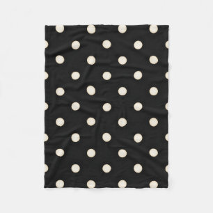 Manta Polar Big Polka puntos blancos y negros antiguos