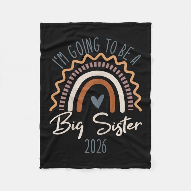 Manta Polar Big Sister 2026 Girls Rainbow Big Sis Sibling  (Anverso)