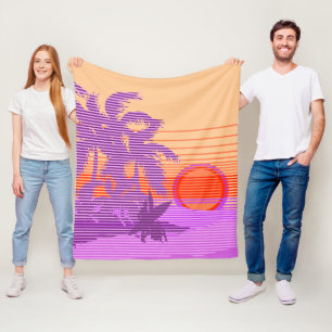 Manta Polar Big Sunset Stripe Hawaii Surfers Violet