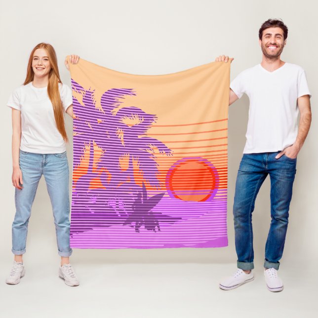 Manta Polar Big Sunset Stripe Hawaii Surfers Violet (In situ)