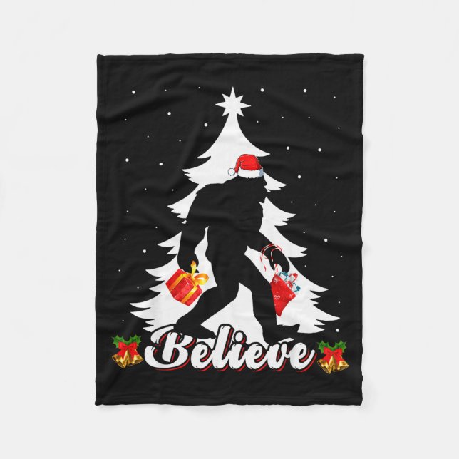 Manta Polar Bigfoot Believe Christmas Tree Funny Santa Sasquat (Anverso)