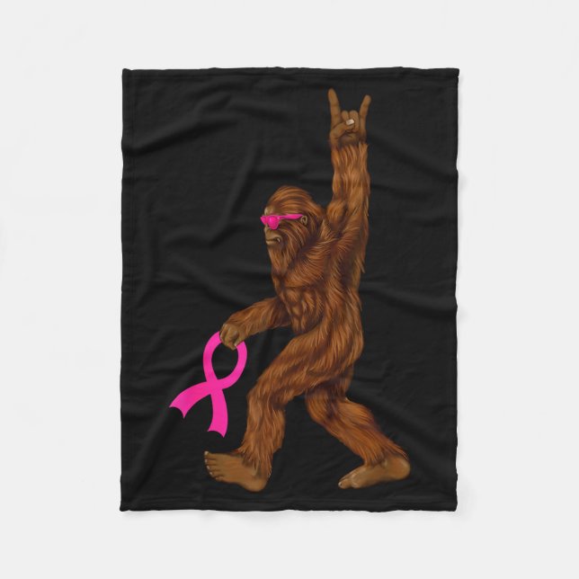 Manta Polar Bigfoot Breast Cancer Funny Sasquatch Nk Ribbon  (Anverso)