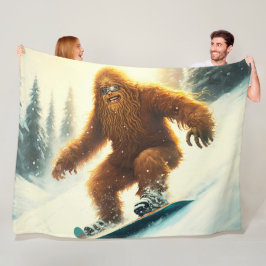 Manta Polar Bigfoot despeinado haciendo snowboard AI Yeti pend