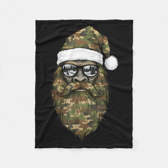 Manta Polar Bigfoot Face Sungles Santa Christmas Camo Xmas Sas (Anverso)