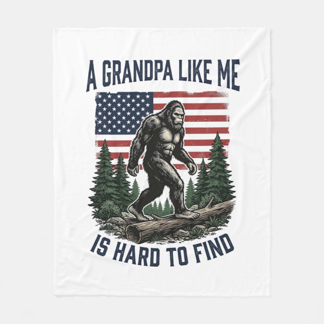Manta Polar Bigfoot Grandpa Vintage American Flag Shirt Design (Anverso)