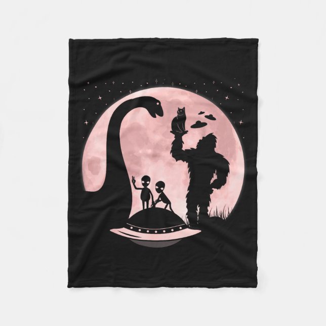 Manta Polar Bigfoot Loch Ness Monster Sasquatch Cat Ufo Funny  (Anverso)