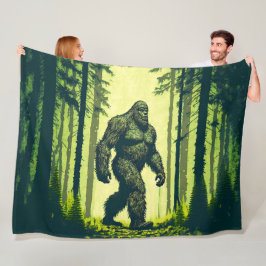 Manta Polar Bigfoot sale a caminar por el bosque Sasquatch