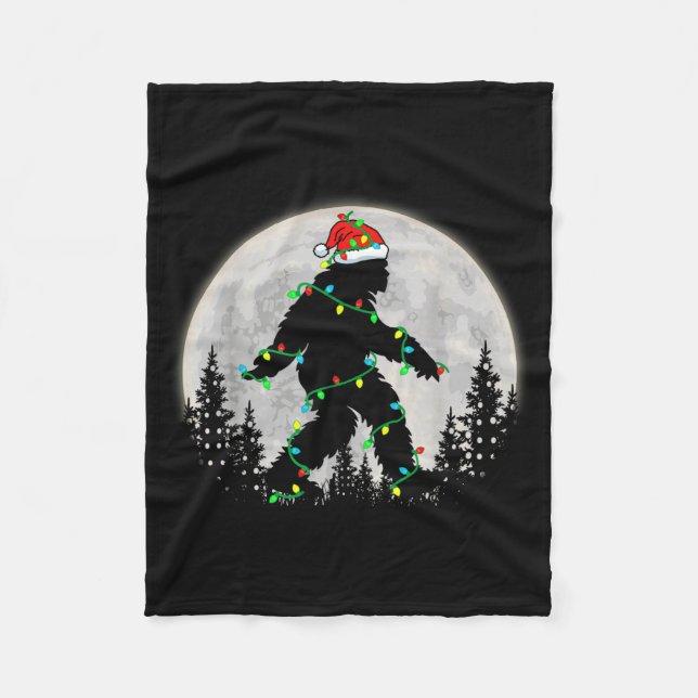 Manta Polar Bigfoot Santa Christmas Tree Lights Funny Xmas Sas (Anverso)