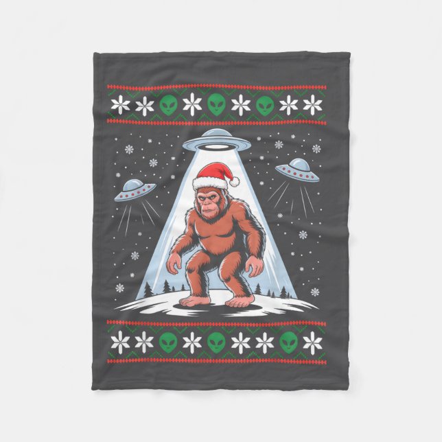 Manta Polar Bigfoot Santa Ufo Alien Funny Ugly Christmas Sweat (Anverso)