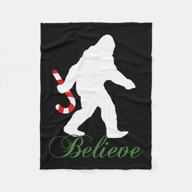 Manta Polar Bigfoot Sasquatch Yeti Believe Candy Cane Christma (Anverso)