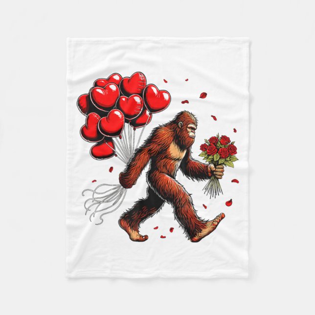 Manta Polar Bigfoot Valentines Day Funny Sasquatch Hearts Love (Anverso)